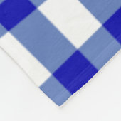 Abstrakter Codescore Kariertes Muster in Blau  Fleecedecke (Ecke)