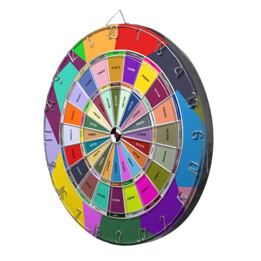 Abstrakter Color Hex Picker Dartscheibe (Vorderseite rechts)