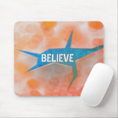 Abstrakter Crack auf Orange Bokeh Mousepad (Mit Mouse)