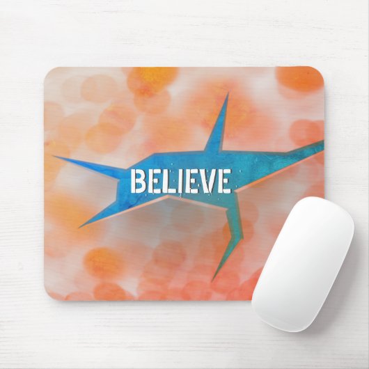 Abstrakter Crack auf Orange Bokeh Mousepad (Mit Mouse)