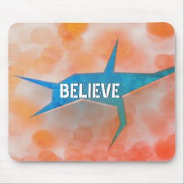 Abstrakter Crack auf Orange Bokeh Mousepad