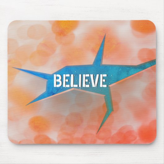 Abstrakter Crack auf Orange Bokeh Mousepad (Vorne)