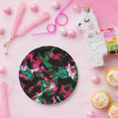 Abstrakter Crimsonschwarz Pappteller (Party)