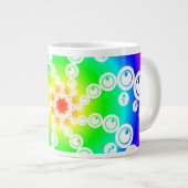 Abstrakter Crop Circle Jumbo-Tasse (Vorderseite Rechts)
