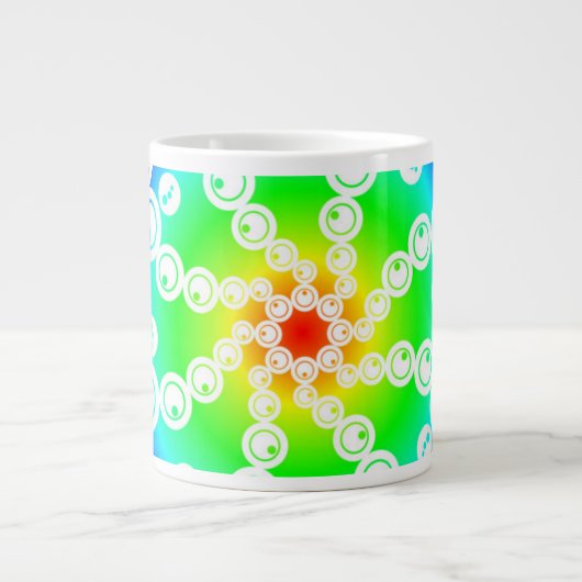 Abstrakter Crop Circle Jumbo-Tasse (Vorderseite)