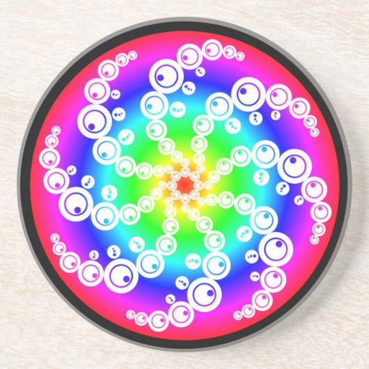 Abstrakter Crop Circle Sandstone Untersetzer (Vorne)