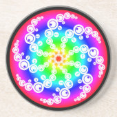 Abstrakter Crop Circle Sandstone Untersetzer (Vorne)