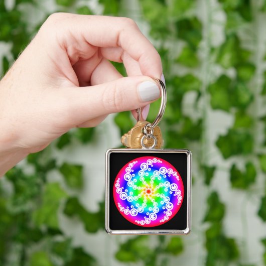 Abstrakter Crop Circle Schlüsselanhänger (Hand)