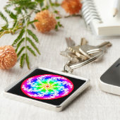 Abstrakter Crop Circle Schlüsselanhänger (Seite)