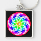 Abstrakter Crop Circle Schlüsselanhänger (Vorne)