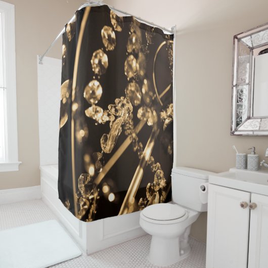 Abstrakter Crystal Chandelier Duschvorhang (Beispiel)