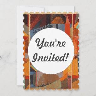 Abstrakter Cubismus Klee Tempelgärten Einladung