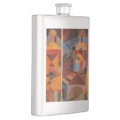 Abstrakter Cubismus Klee Tempelgärten Flachmann (Rechts)