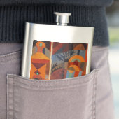 Abstrakter Cubismus Klee Tempelgärten Flachmann (Beispiel)