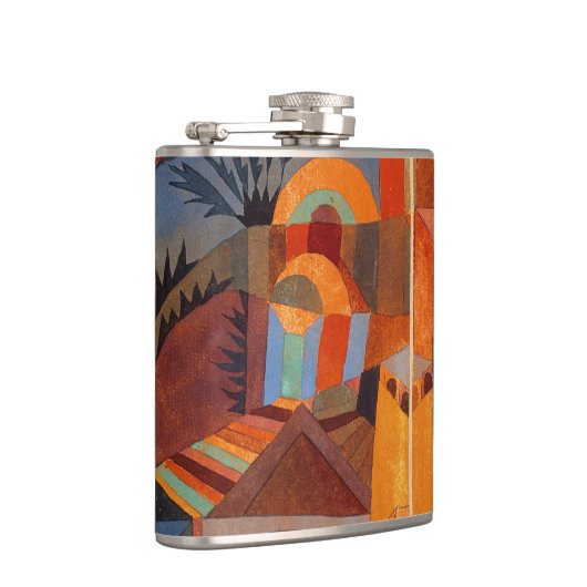 Abstrakter Cubismus Klee Tempelgärten Flachmann (Rechts)