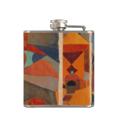 Abstrakter Cubismus Klee Tempelgärten Flachmann (Rückseite)