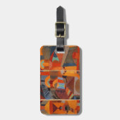 Abstrakter Cubismus Klee Tempelgärten Gepäckanhänger (Vorderseite vertikal)