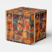 Abstrakter Cubismus Klee Tempelgärten Geschenkschachtel (Rückseite)