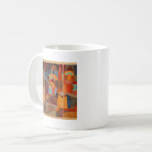 Abstrakter Cubismus Klee Tempelgärten Kaffeetasse (Vorderseite Links)