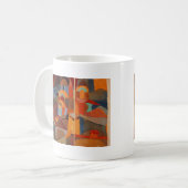 Abstrakter Cubismus Klee Tempelgärten Kaffeetasse (Vorderseite Links)