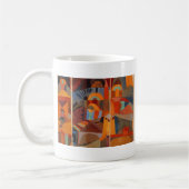 Abstrakter Cubismus Klee Tempelgärten Kaffeetasse (Links)