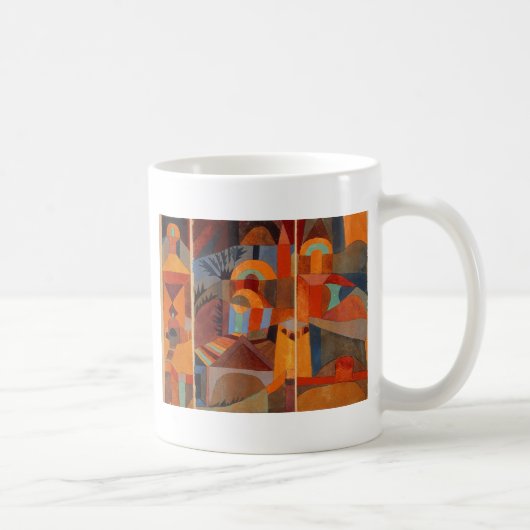 Abstrakter Cubismus Klee Tempelgärten Kaffeetasse (Rechts)