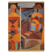 Abstrakter Cubismus Klee Tempelgärten Klemmbrett (Vorderseite)