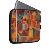 Abstrakter Cubismus Klee Tempelgärten Laptopschutzhülle (Vorne Rechts)