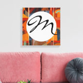 Abstrakter Cubismus Klee Tempelgärten Leinwanddruck (Insitu (Wohnzimmer))