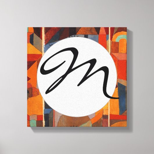 Abstrakter Cubismus Klee Tempelgärten Leinwanddruck (Vorderseite)