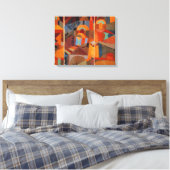 Abstrakter Cubismus Klee Tempelgärten Leinwanddruck (Insitu (Schlafzimmer))