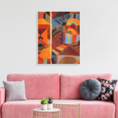 Abstrakter Cubismus Klee Tempelgärten Leinwanddruck (Insitu (Wohnzimmer))