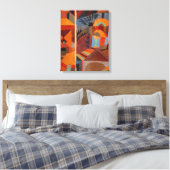 Abstrakter Cubismus Klee Tempelgärten Leinwanddruck (Insitu (Schlafzimmer))