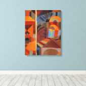 Abstrakter Cubismus Klee Tempelgärten Leinwanddruck (Insitu (Holzboden))