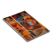 Abstrakter Cubismus Klee Tempelgärten Notizblock (Rechte Seite)