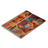 Abstrakter Cubismus Klee Tempelgärten Notizblock (Linke Seite)