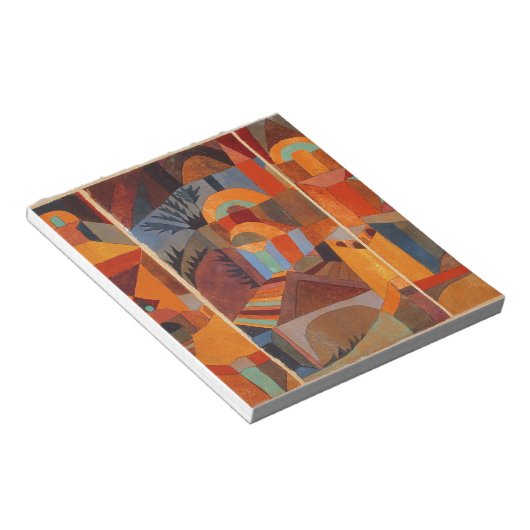 Abstrakter Cubismus Klee Tempelgärten Notizblock (angewinkelt)