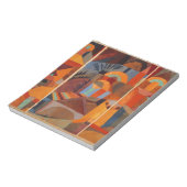 Abstrakter Cubismus Klee Tempelgärten Notizblock (Rotiert)