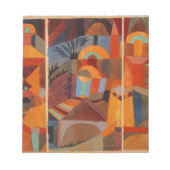 Abstrakter Cubismus Klee Tempelgärten Notizblock (Vorderseite)