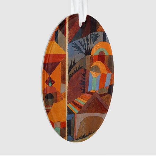 Abstrakter Cubismus Klee Tempelgärten Ornament (Vorderseite)