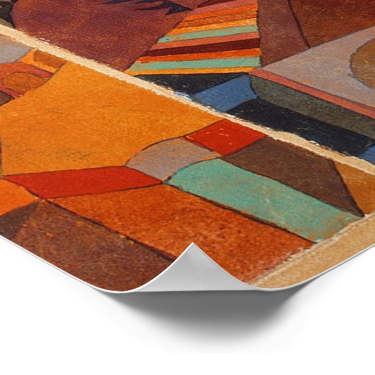 Abstrakter Cubismus Klee Tempelgärten Poster (Ecke)