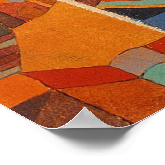 Abstrakter Cubismus Klee Tempelgärten Poster (Ecke)