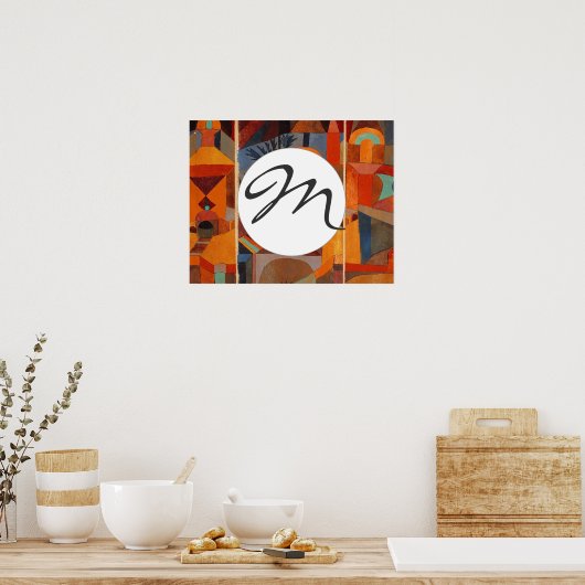 Abstrakter Cubismus Klee Tempelgärten Poster (Küche)