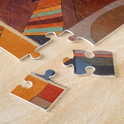 Abstrakter Cubismus Klee Tempelgärten Puzzle (Seite)