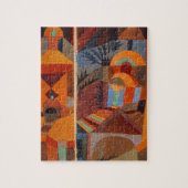 Abstrakter Cubismus Klee Tempelgärten Puzzle (Vertikal)
