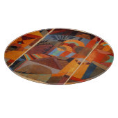 Abstrakter Cubismus Klee Tempelgärten Schneidebrett (Ecke)