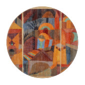 Abstrakter Cubismus Klee Tempelgärten Schneidebrett (Vorderseite)