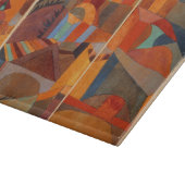 Abstrakter Cubismus Klee Tempelgärten Schneidebrett (Ecke)