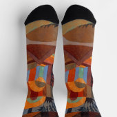 Abstrakter Cubismus Klee Tempelgärten Socken (Oben)