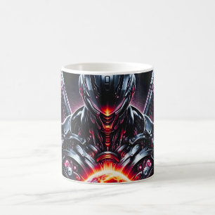 Abstrakter Cyber-Kosmischer Wächter Futuristischer Kaffeetasse